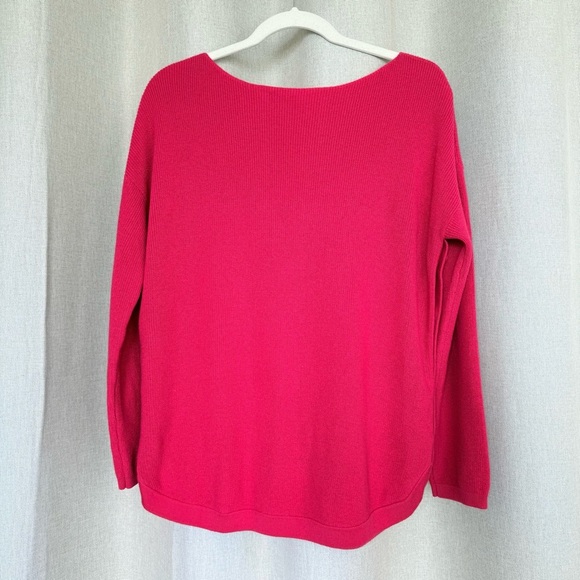 Sezane Merino Wool Cotton Pink Crewneck Long Sleeve Sweater M - Picture 4 of 12
